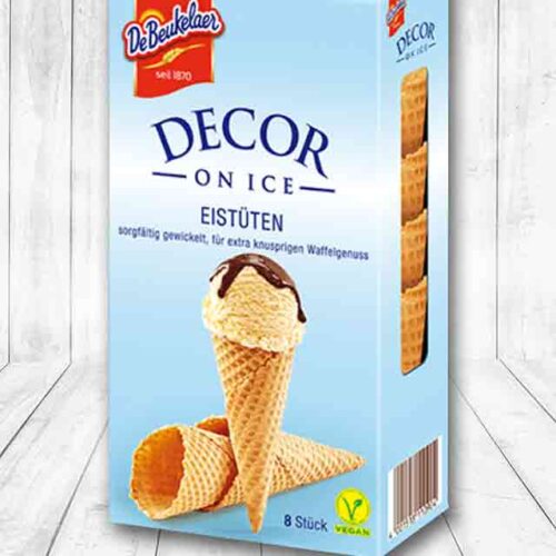 Eine Packung vegane Eistüten von DeBeukelaer