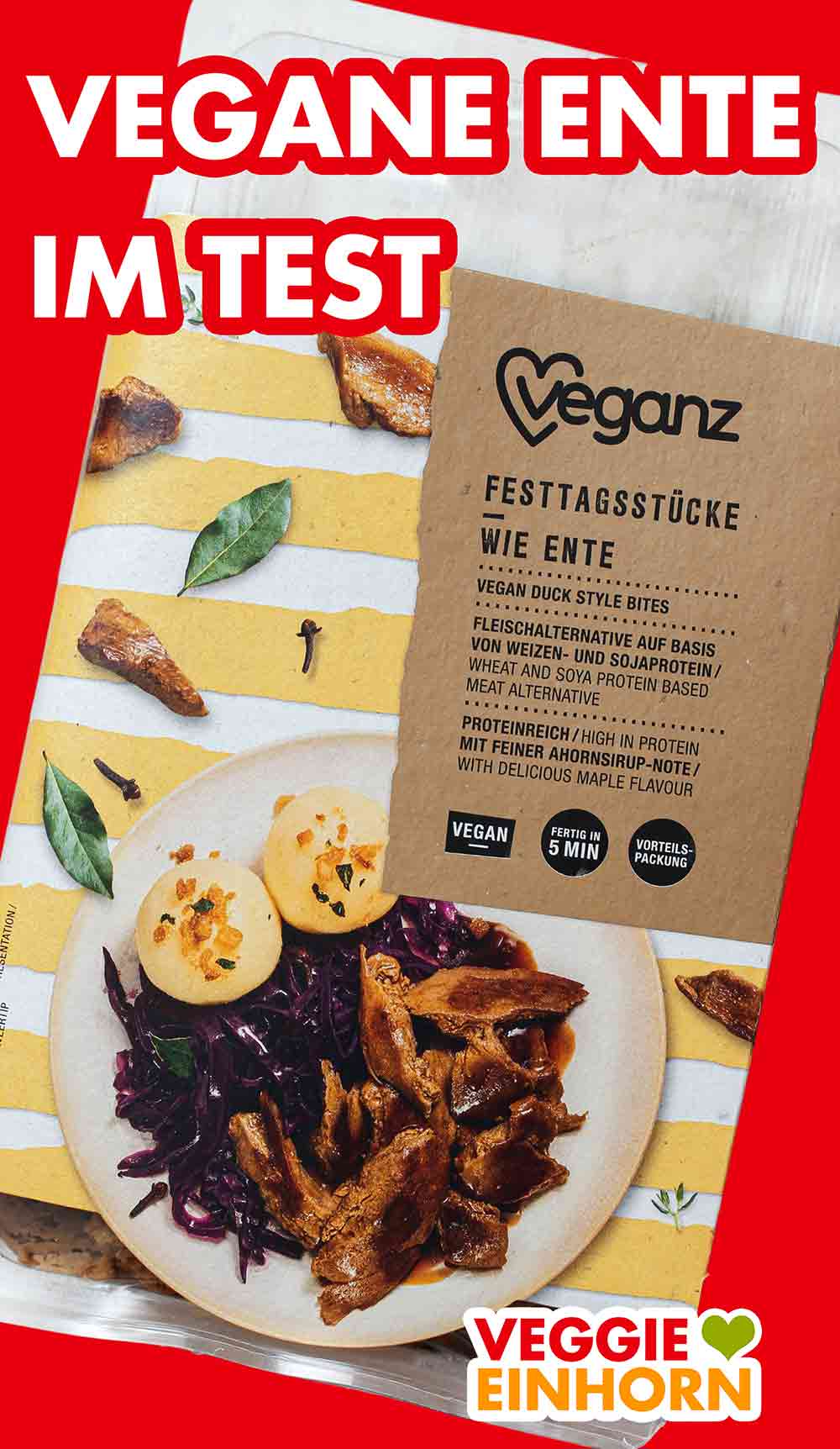 Vegane Ente von Veganz im Test