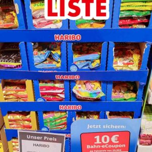 Aufsteller mit Haribo Süßigkeiten im Supermarkt
