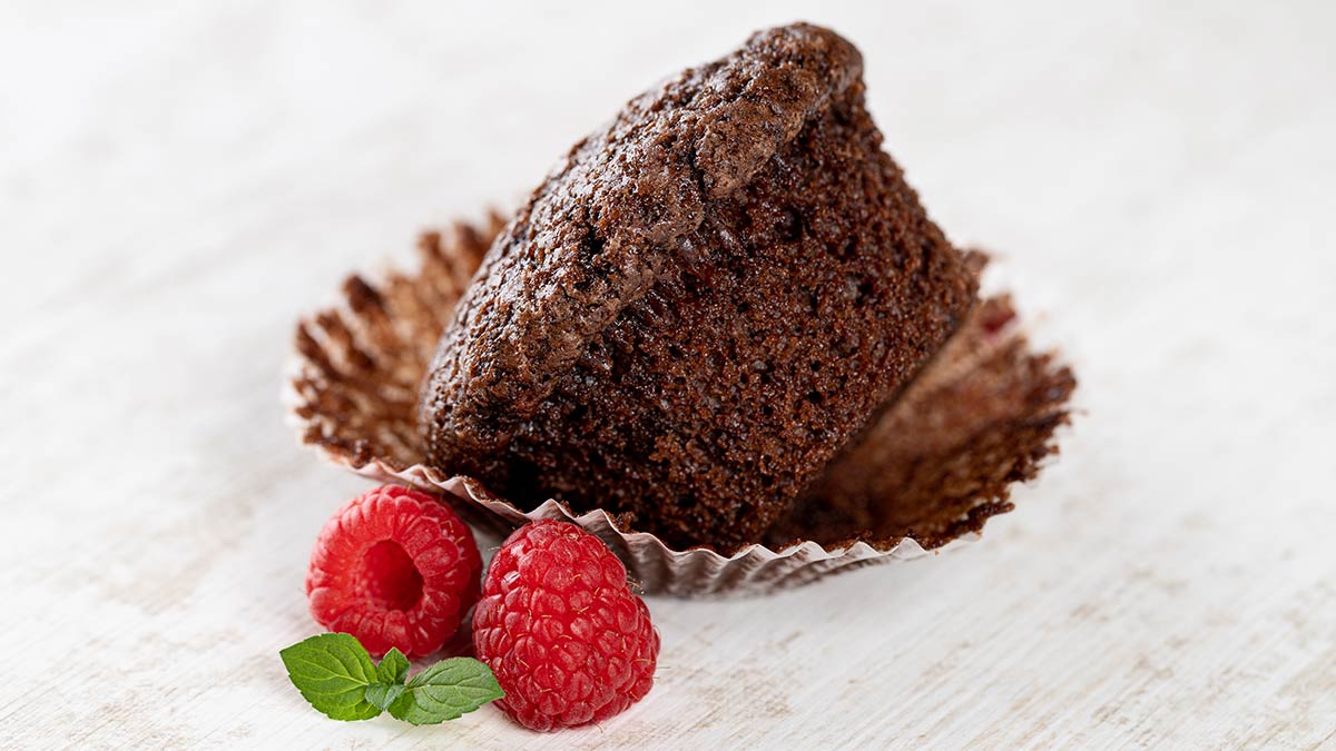 Vegane Schoko Himbeer Muffins
