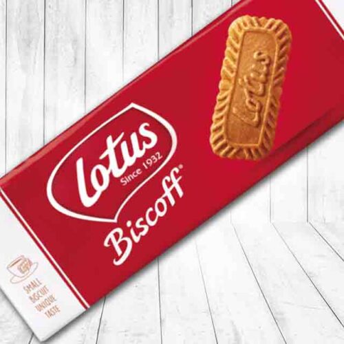 Eine Packung Lotus Biscoff Kekse