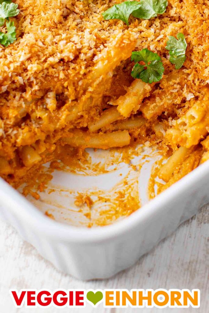 Vegane Mac and Cheese mit Panko