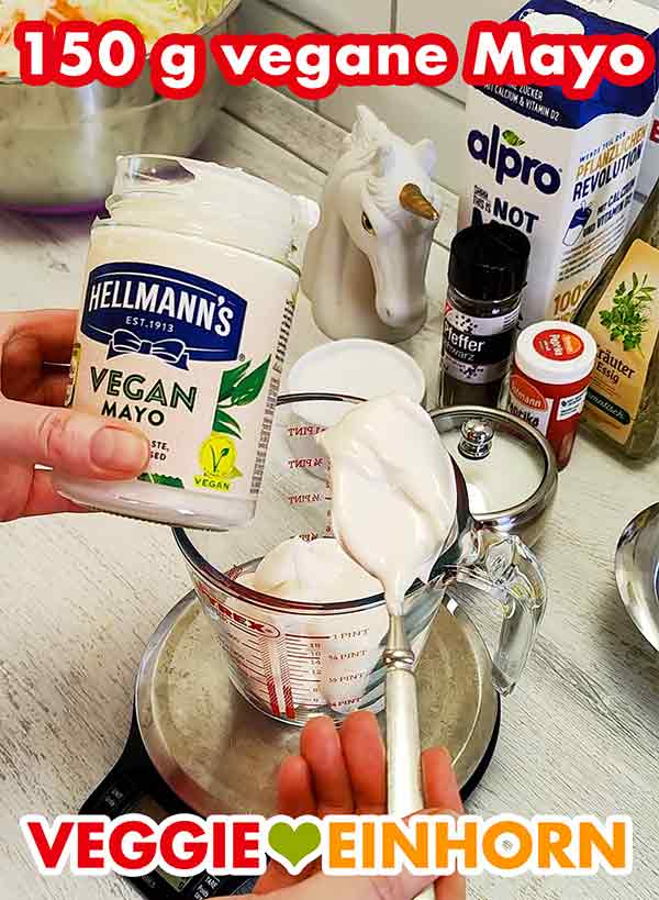 Vegane Mayonnaise für Coleslaw Dressing