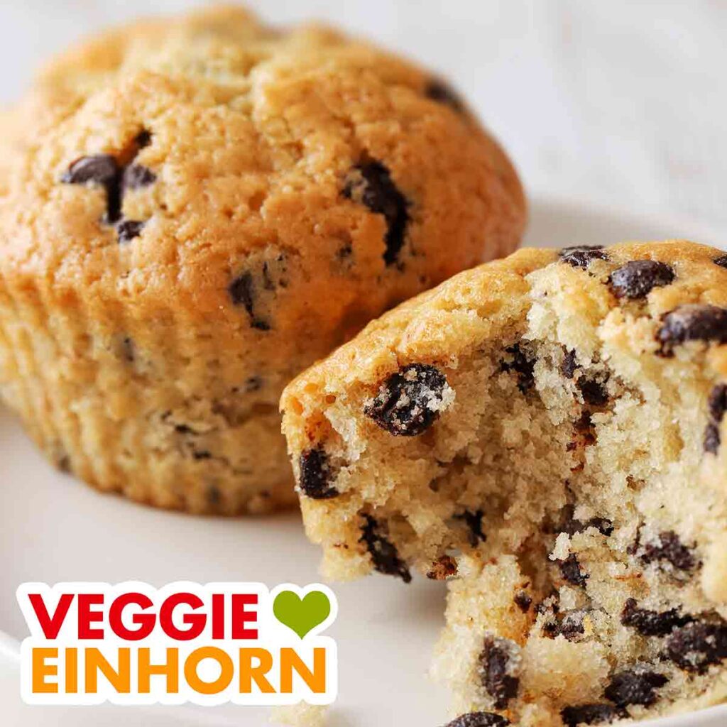Vegane Muffins mit Schokotropfen