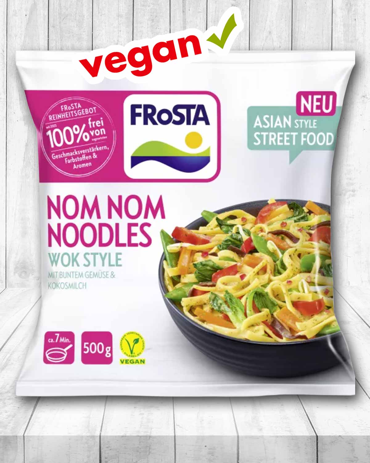 Vegane Nom Nom Noodles von Frosta