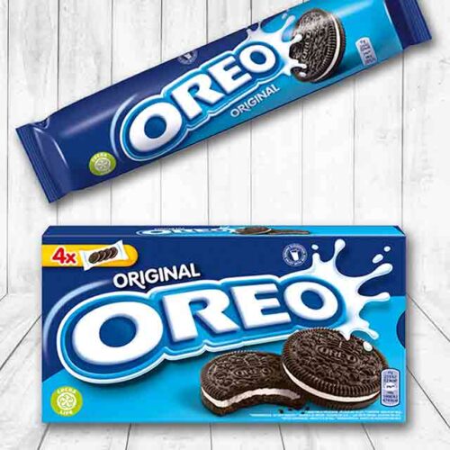 Zwei Packungen vegane Oreo Kekse
