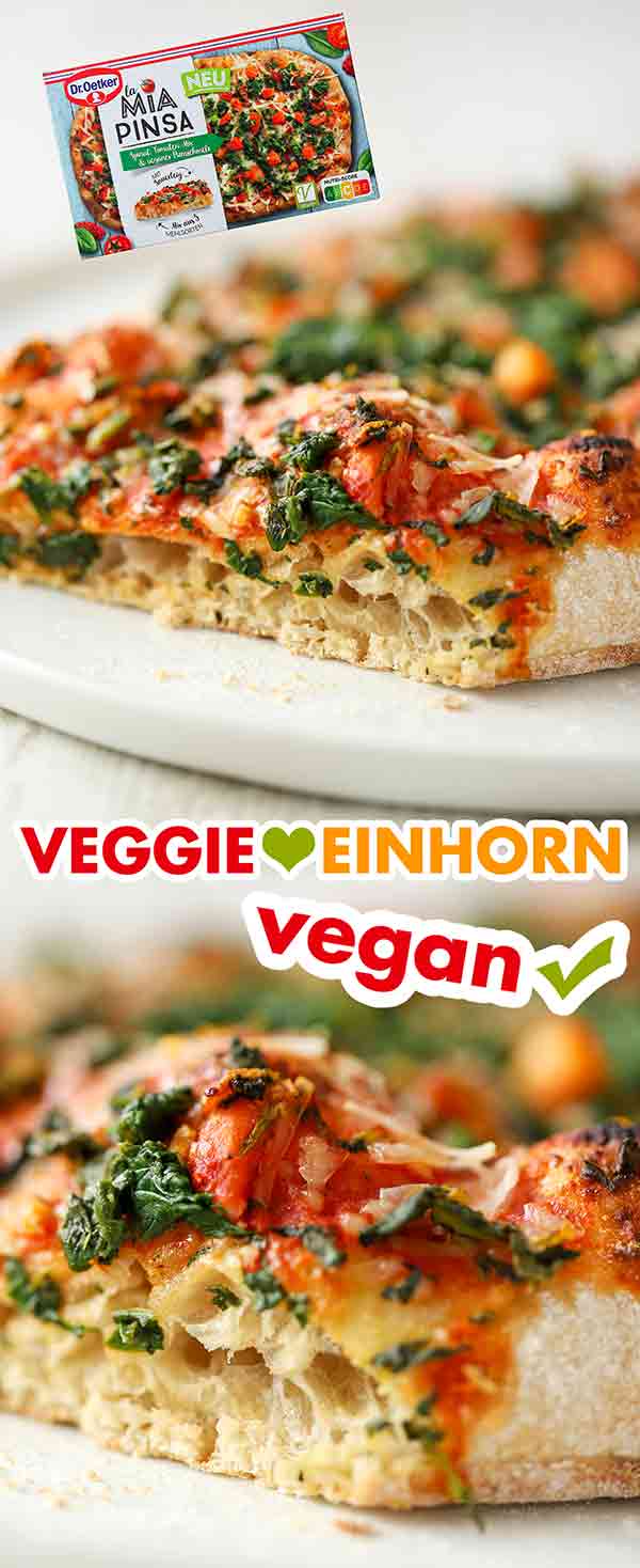 Angeschnittener Boden der veganen Pizza La Mia Pinsa