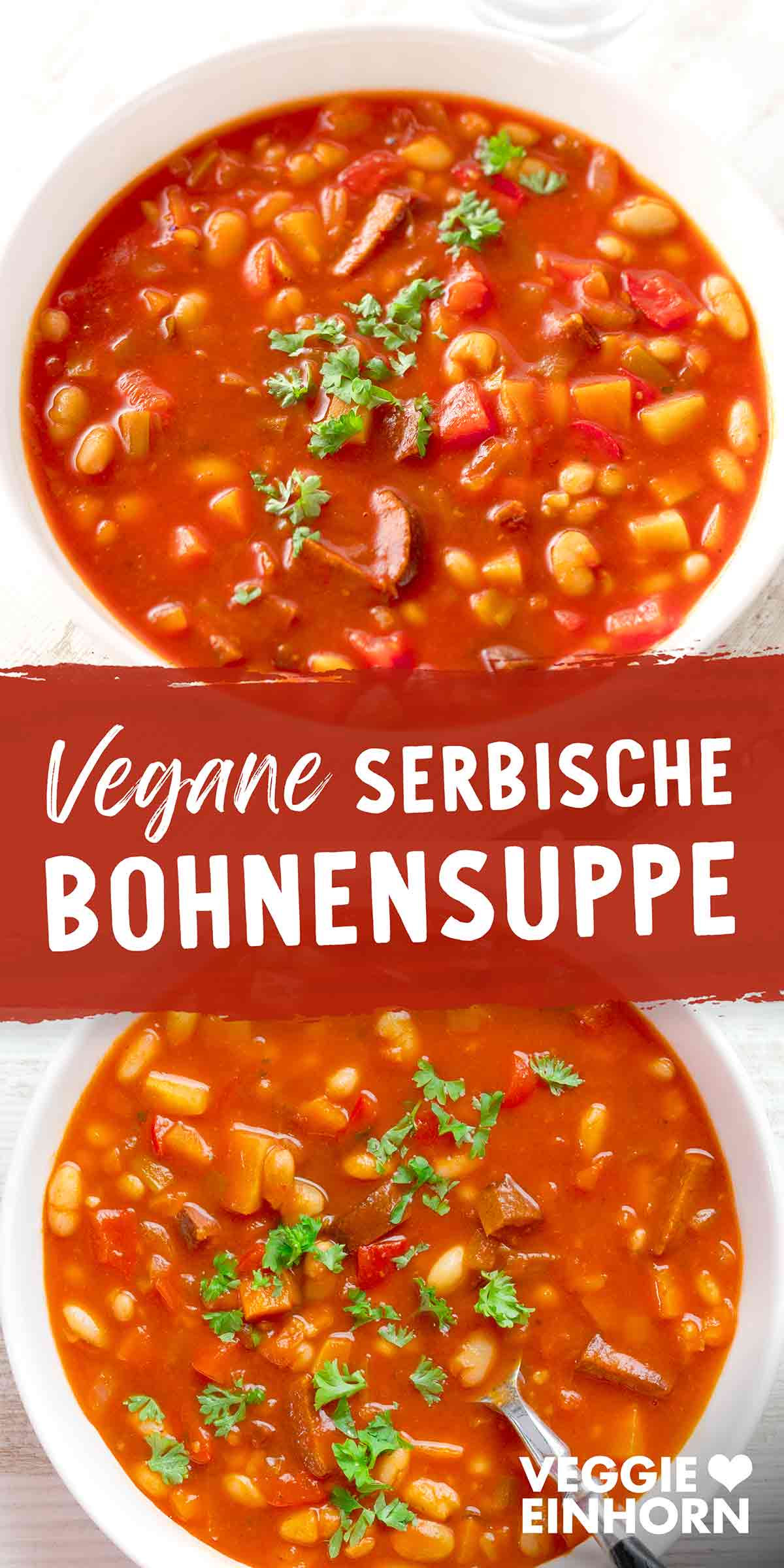 Vegane serbische Bohnensuppe