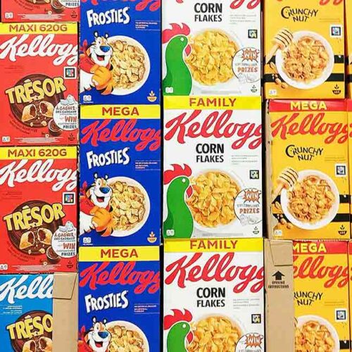 Packungen mit Cerealien von Kellogg's