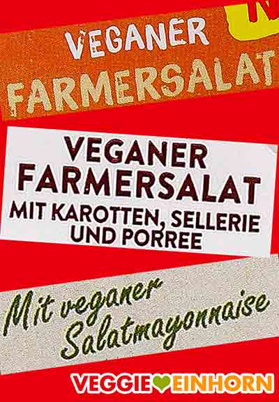 Popp Veganer Farmersalat mit Karotten, Sellerie, Porree und veganer Salatmayonnaise