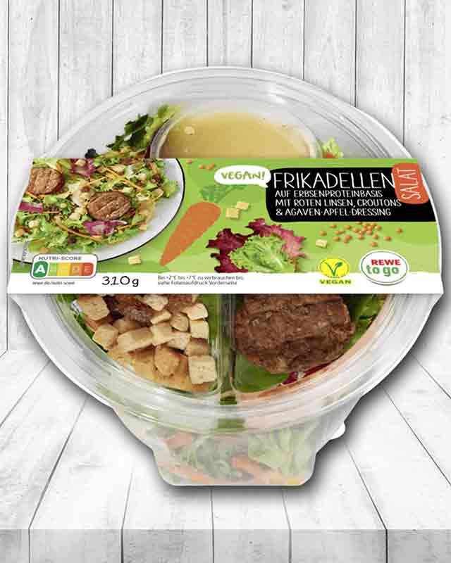 Rewe to Go Frikadellensalat vegan