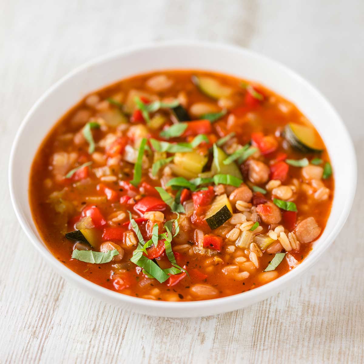 Veganer Gemüseeintopf mit Bohnen und Ebly