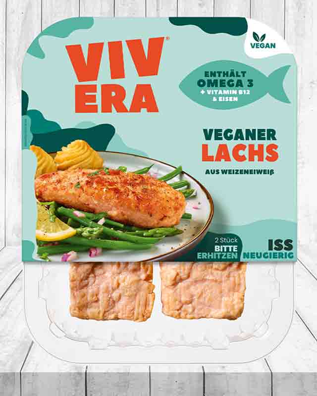 Eine Packung veganer Lachs von Vivera