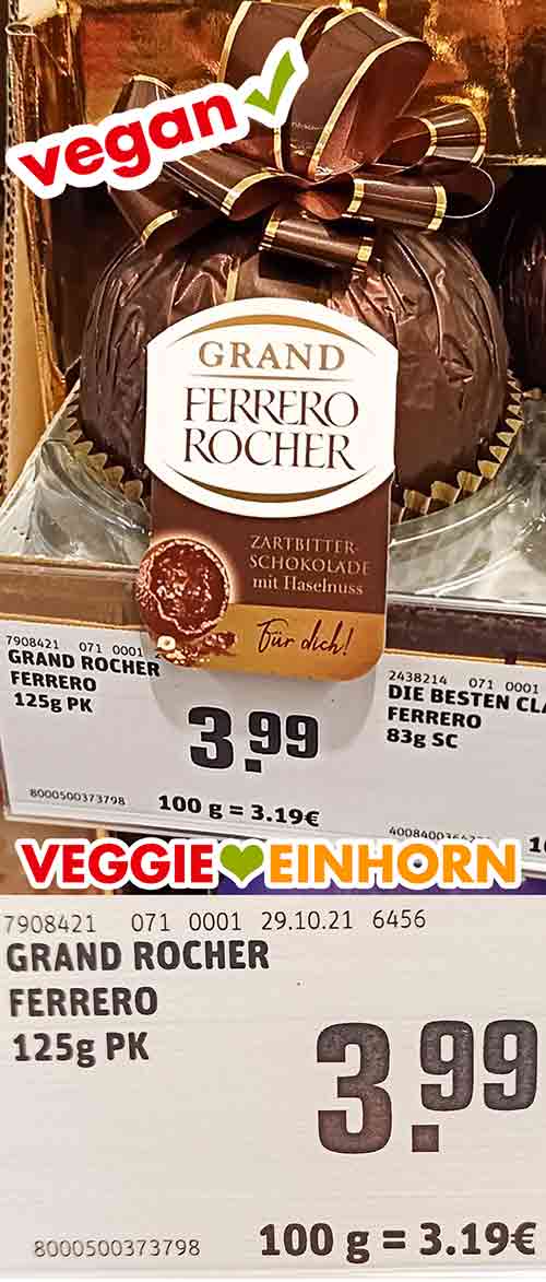 Grand Ferrero Rocher Zartbitter mit Preisschild