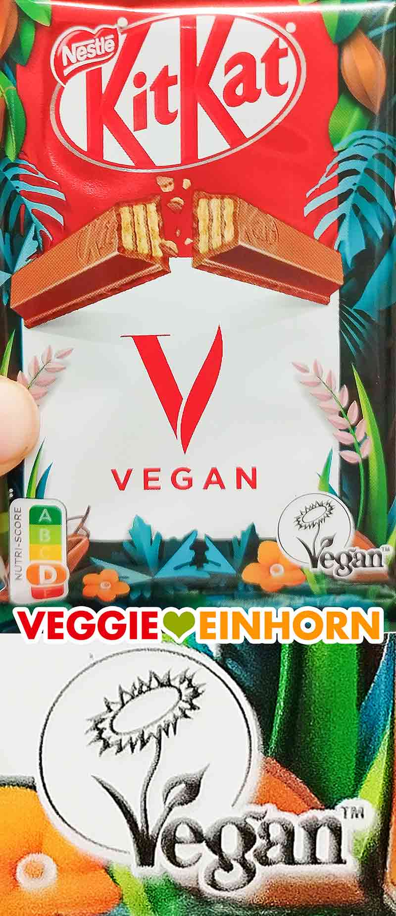 Veganblume auf dem veganen KitKat
