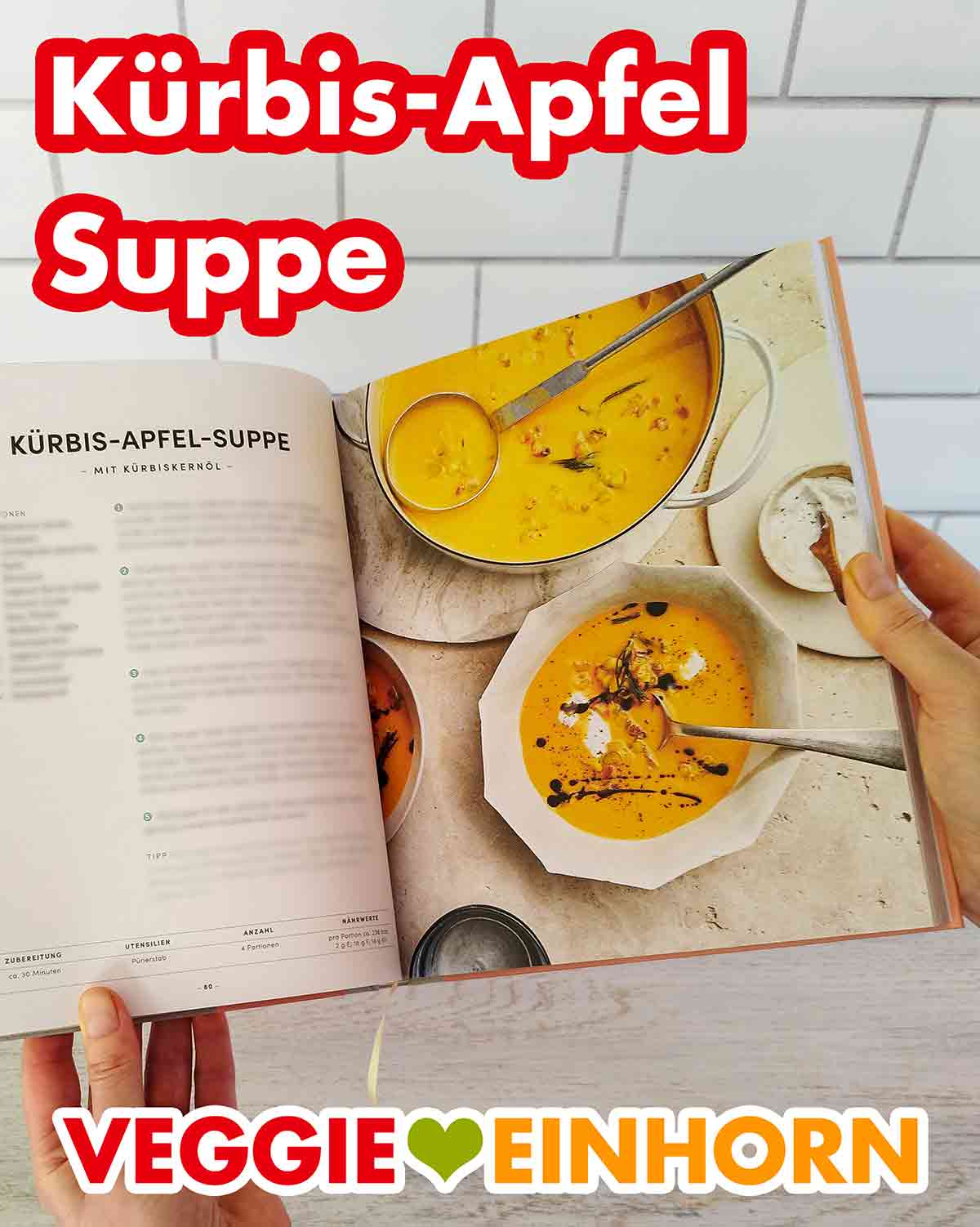 Kürbis-Apfel-Suppe im Voll Vegan Kochbuch von Edeka