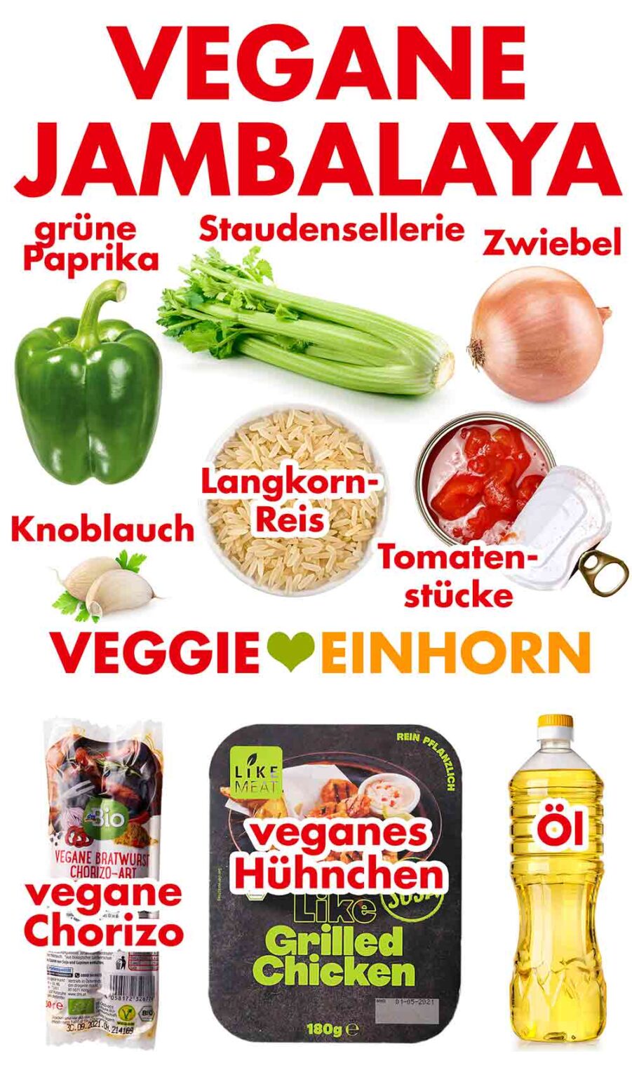 Vegane Jambalaya Einfach lecker Veggie Einhorn®