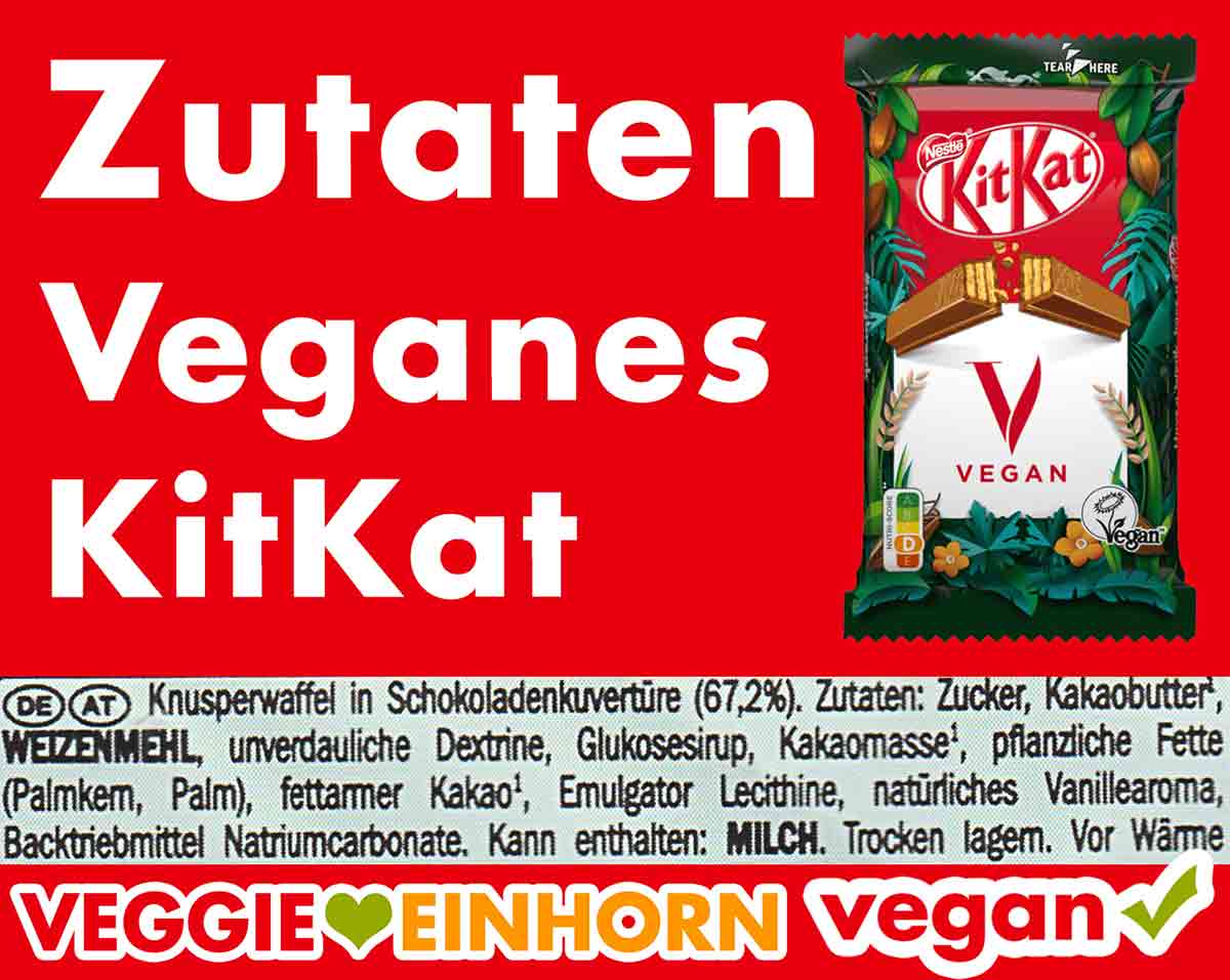 Zutaten Veganes KitKat
